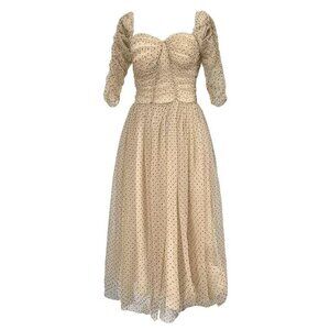 Polka Dot Tulle Midi Princess Dress